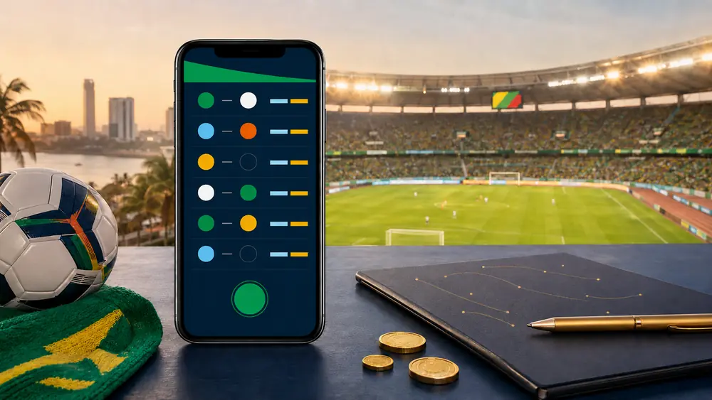 Guide des paris sportifs sur smartphone dans un stade au Sénégal