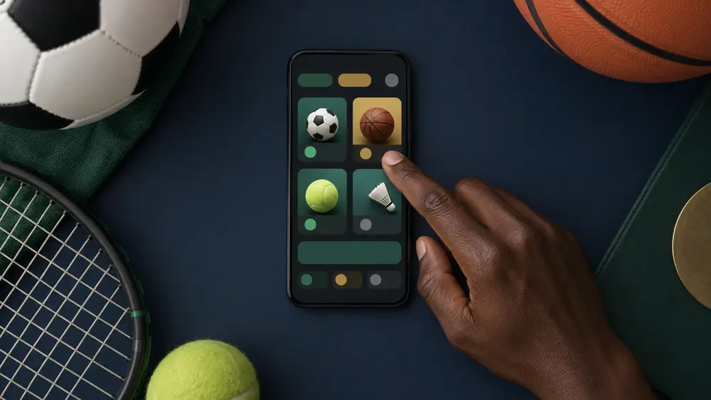 Choix neutre entre plusieurs sports sur un smartphone